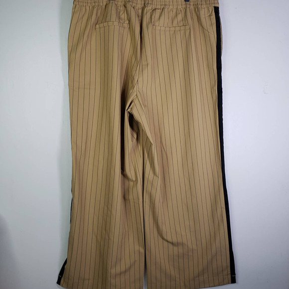 Le Ligne x Target Side Stripe Wide Leg Trousers 2X Plus Tan Black Pull On Pants - Picture 8 of 11
